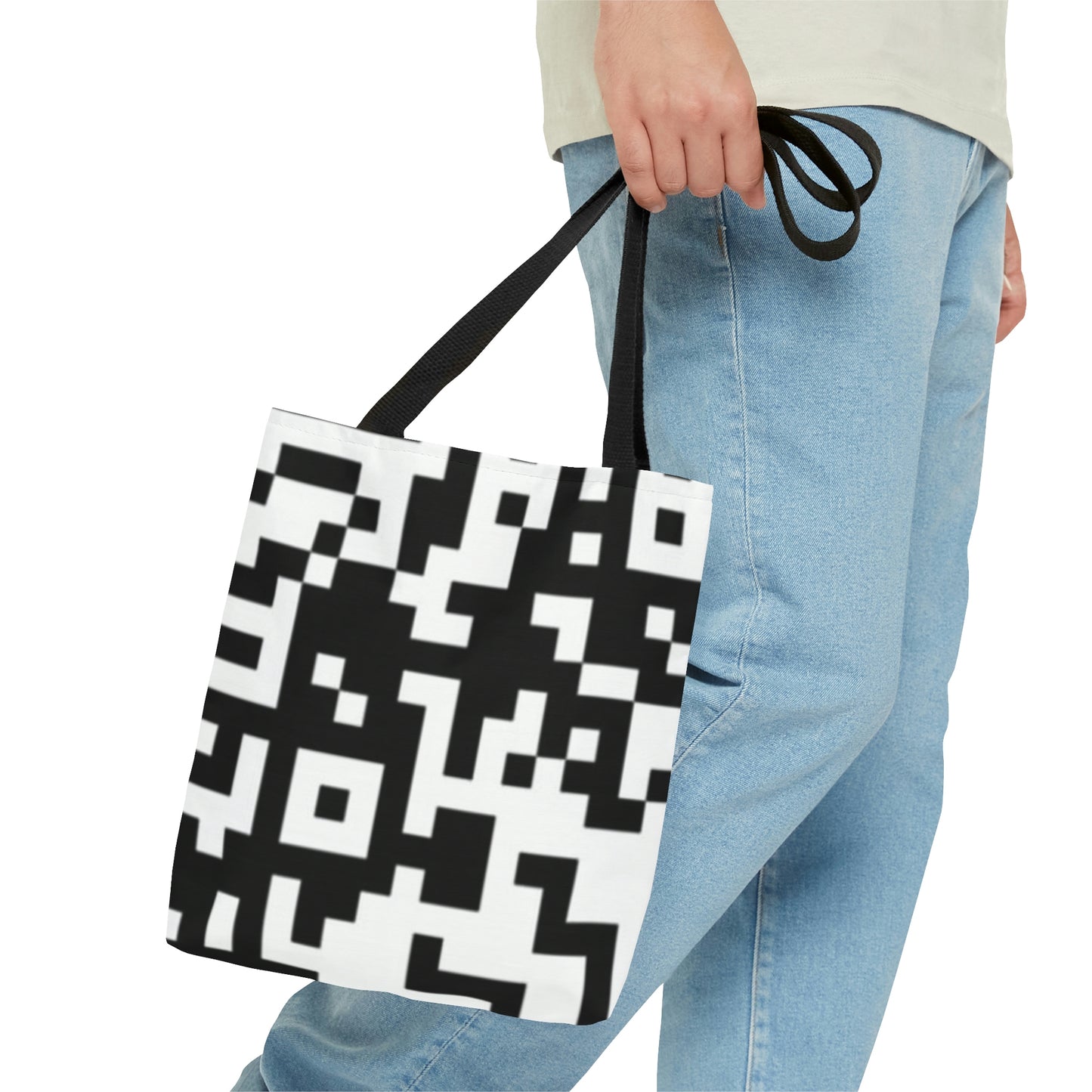 Towards QR Print Tote Bag