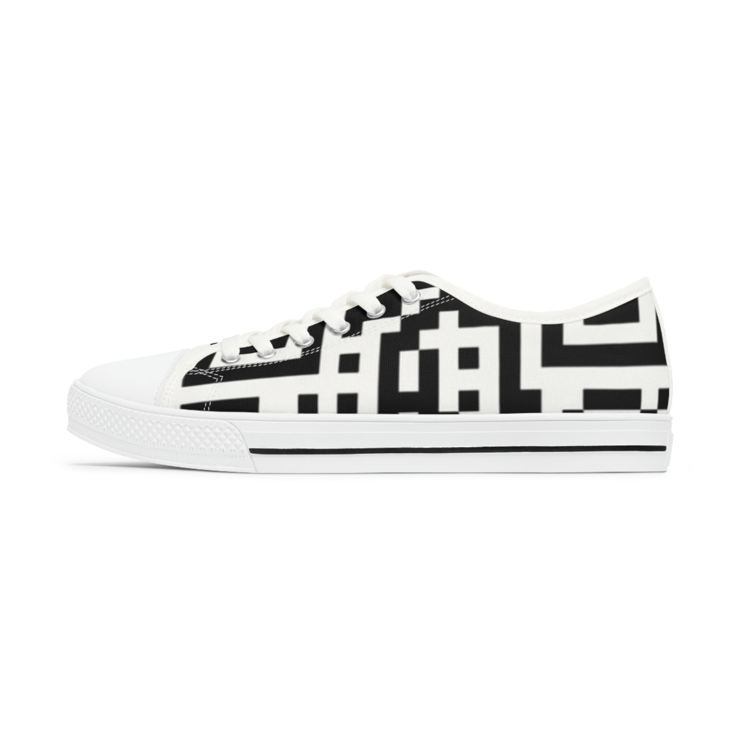 Women's QR Print Low Top Sneakers