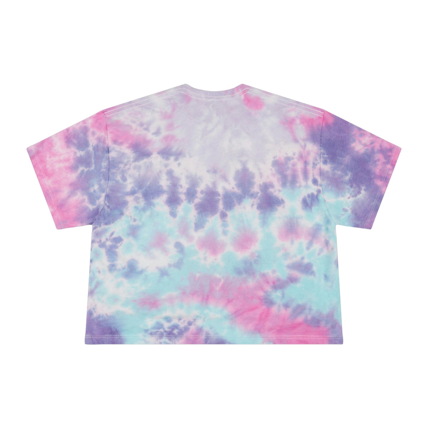 Cute Pixel Mushroom Galactic Purple Tie-Dye Crop Top