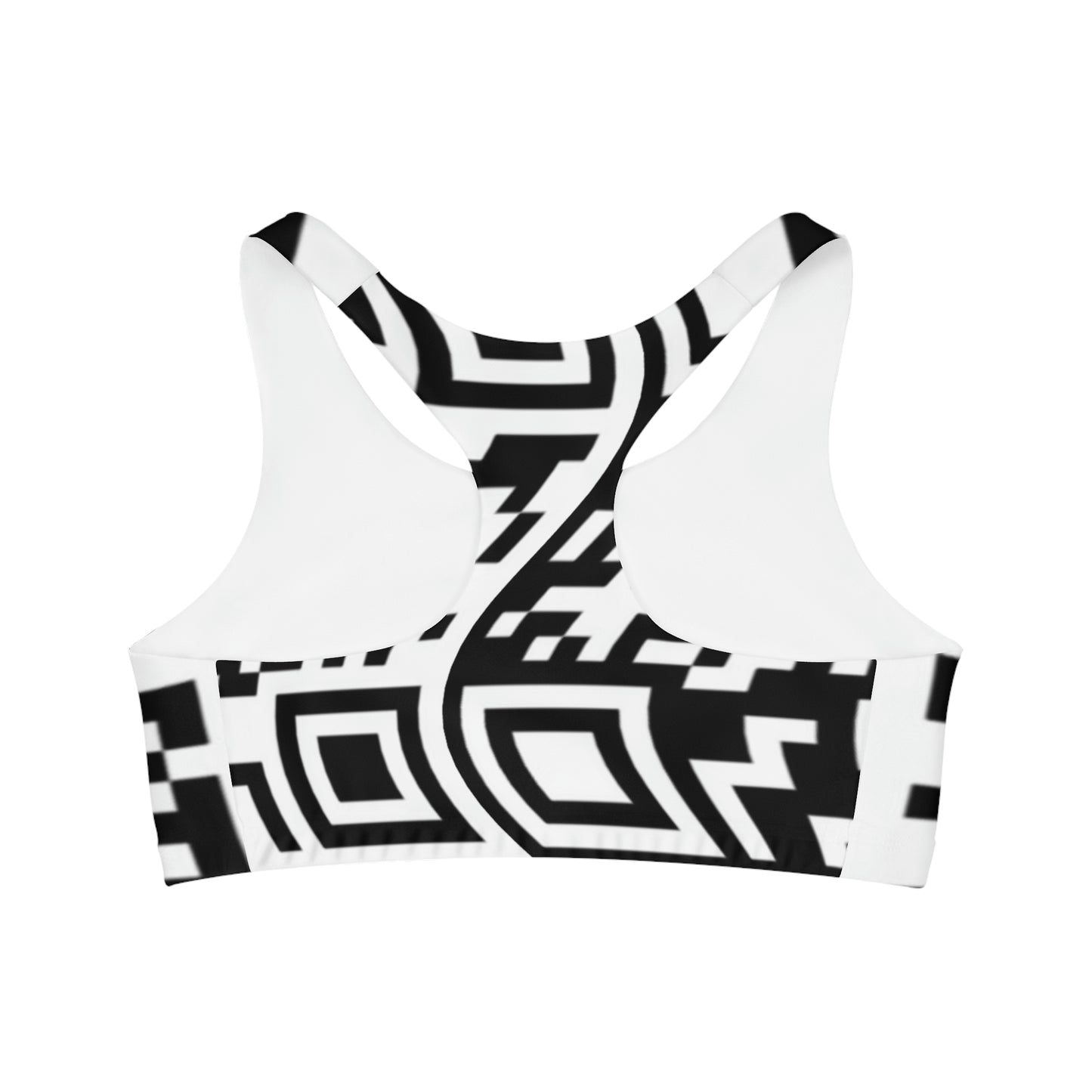 Trippy QR Print Sports Bra