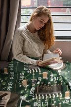 Circuitboard Velveteen Plush Throw Blanket