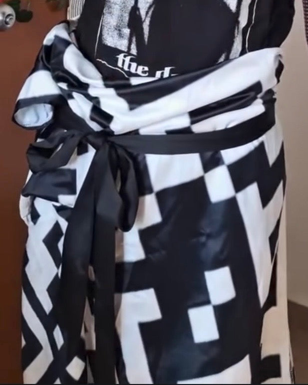 QR Print Kimono
