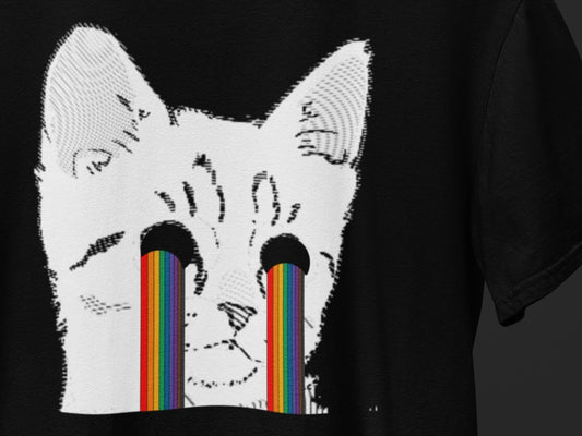 Psychedelic Sad Cat T-Shirt