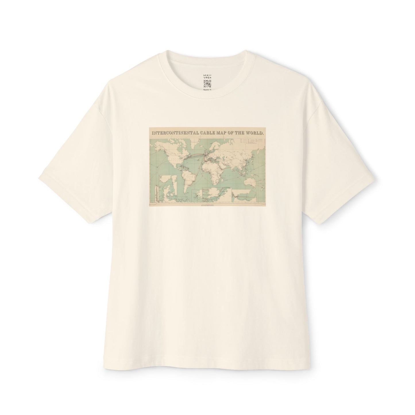 Intercontinental Cable Map Of The World Oversized Tee