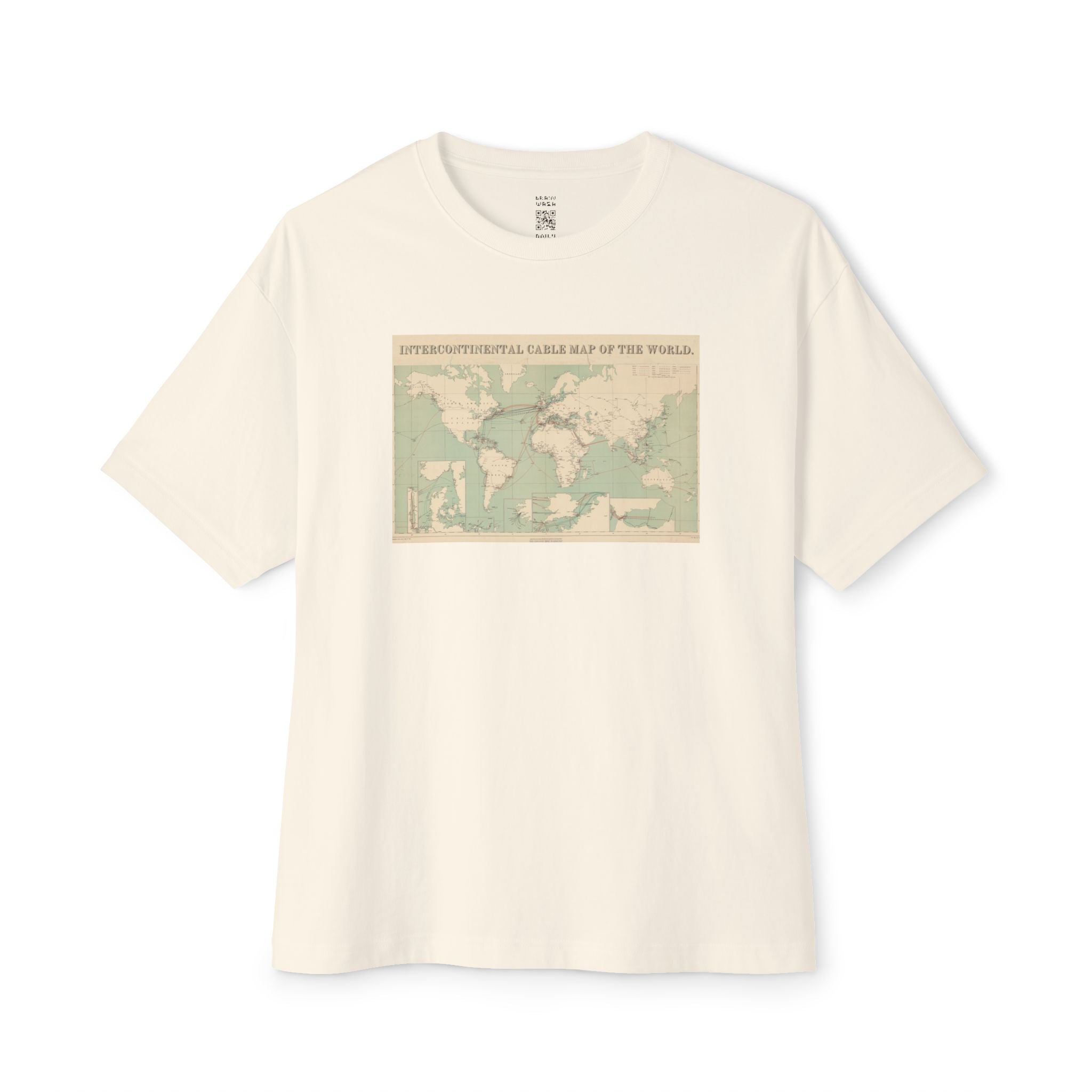 Intercontinental Cable Map Of The World Oversized Tee