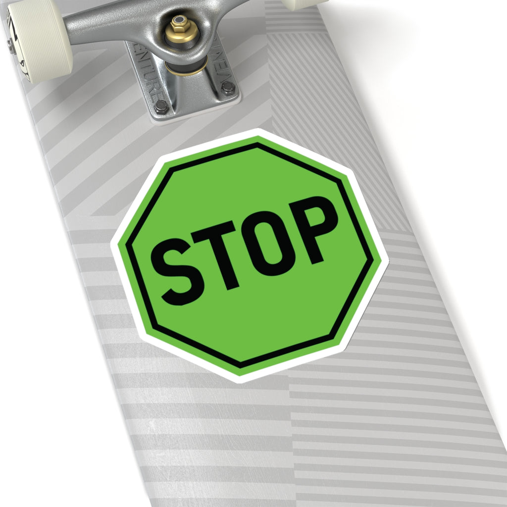 Green Stop Sign Sticker
