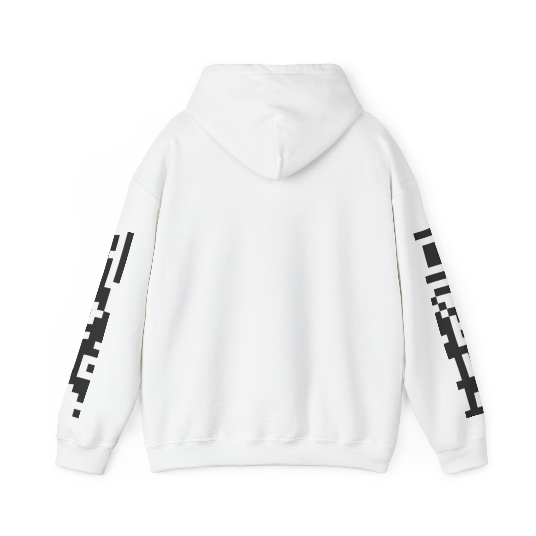 Brain Wash Only QR Sleeve White Hoodie