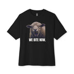 We Bite Now Sheep With Teeth Oversized Tee