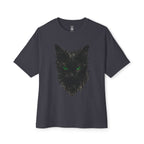 Matrix Eyed Black Cat Oversized Tee