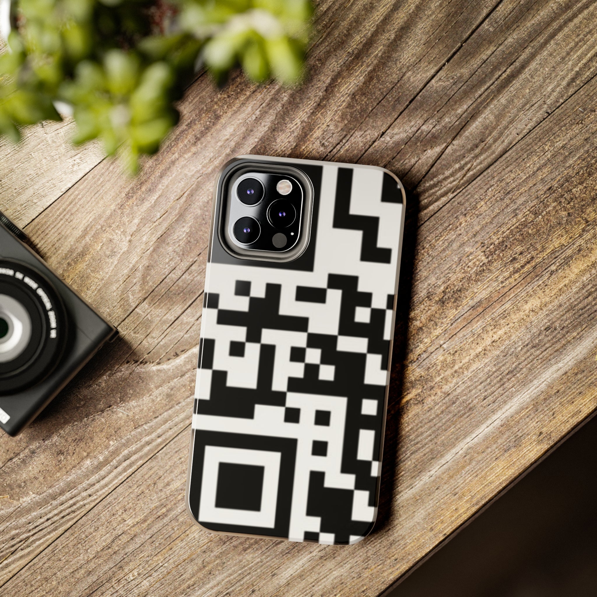 QR Print Tough Phone Case
