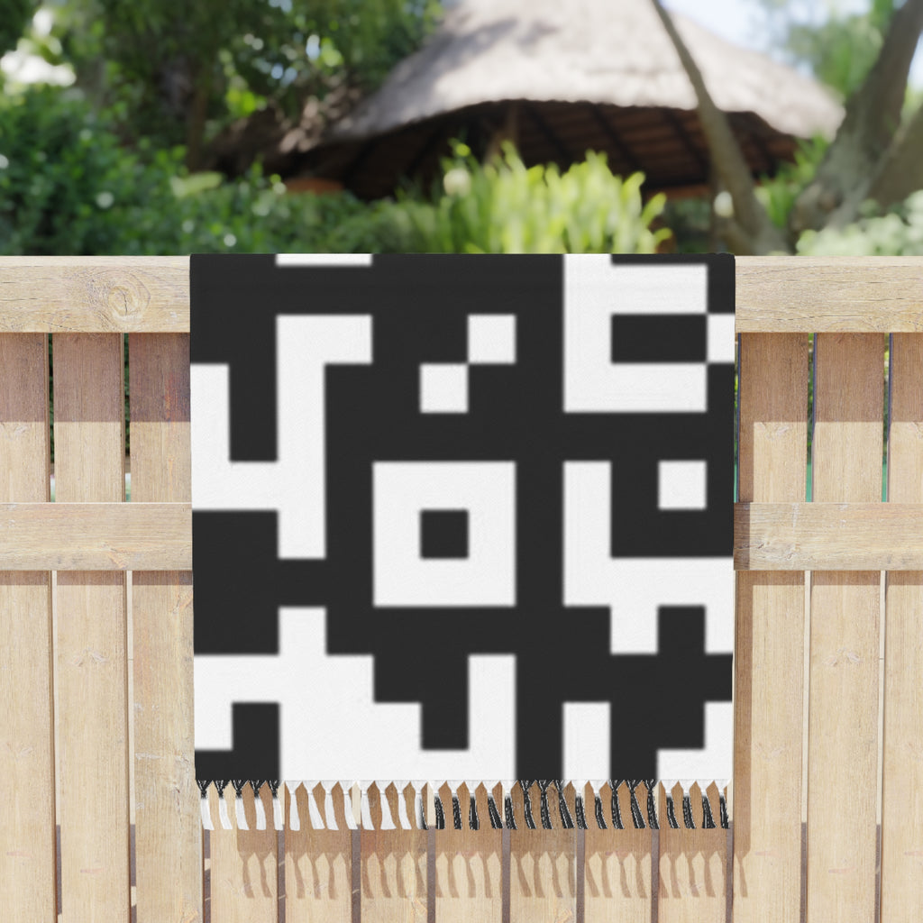 Large QR Print Pashmina / Beach Canga
