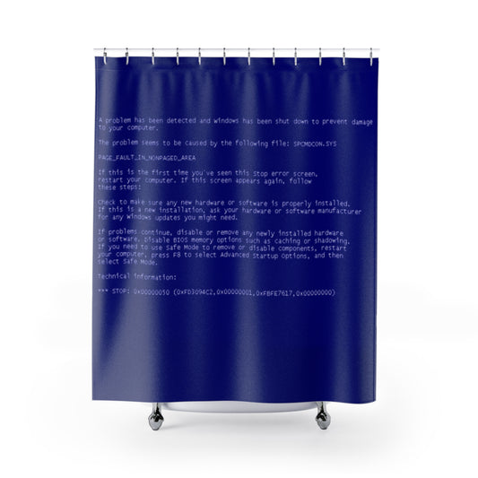 BSoD (Blue Screen of Death) Shower Curtain