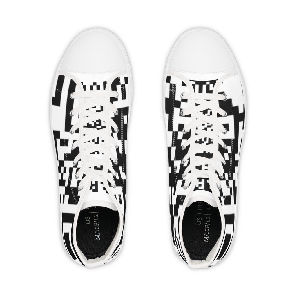 Men’s QR Print High Top Sneakers