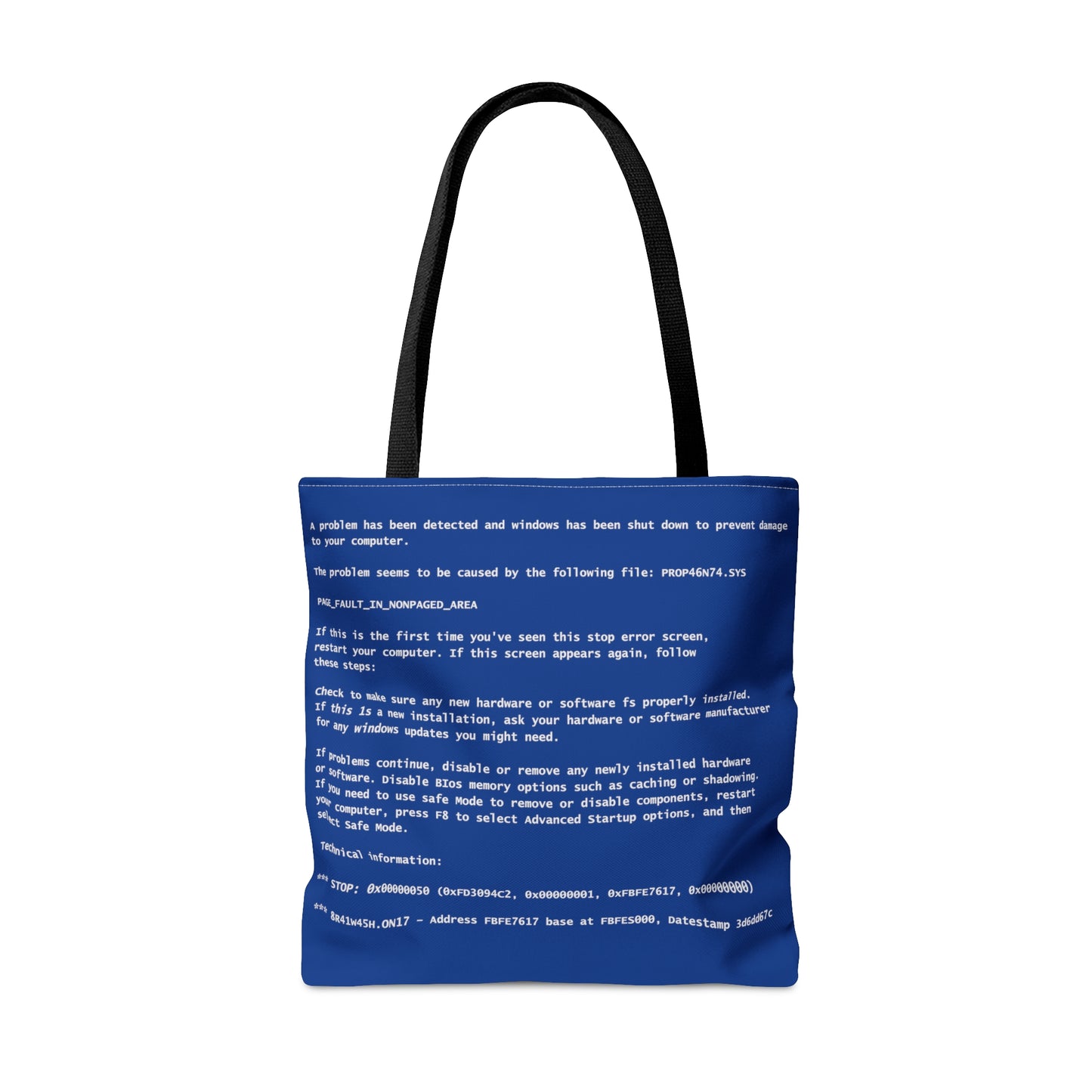 BSoD (Blue Screen of Death) Tote Bag