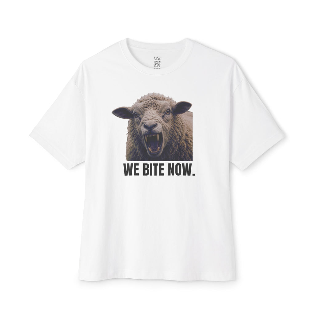 We Bite Now Sheep With Teeth Oversized Tee