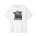 We Bite Now Sheep With Teeth Oversized Tee