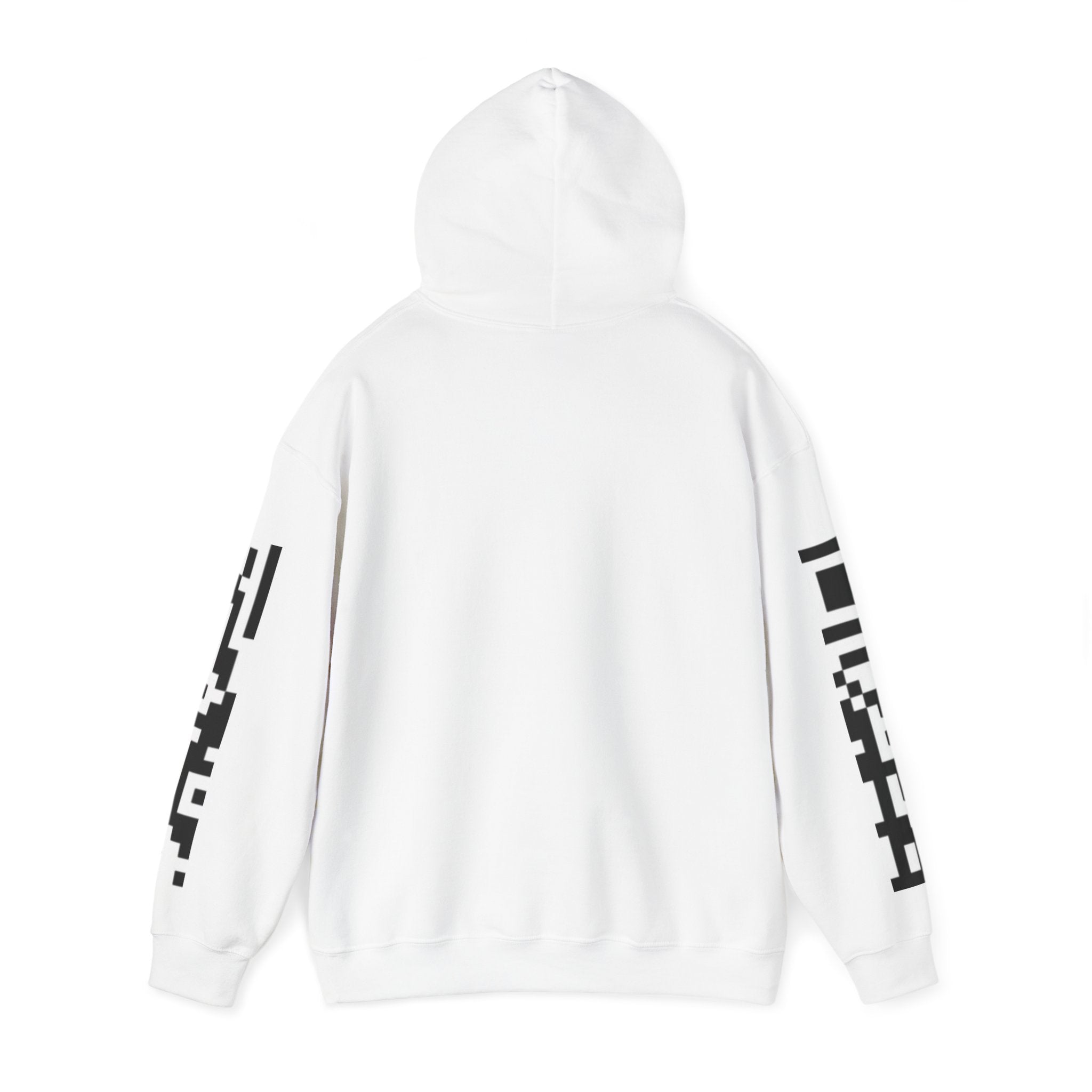Brain Wash Only QR Sleeve White Hoodie
