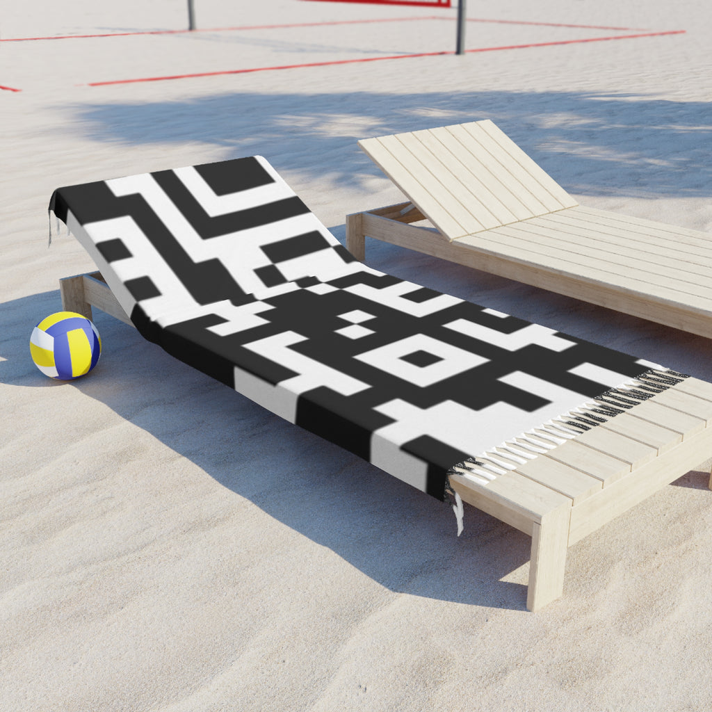 Large QR Print Pashmina / Beach Canga