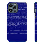 BSoD (Blue Screen of Death) Phone Case