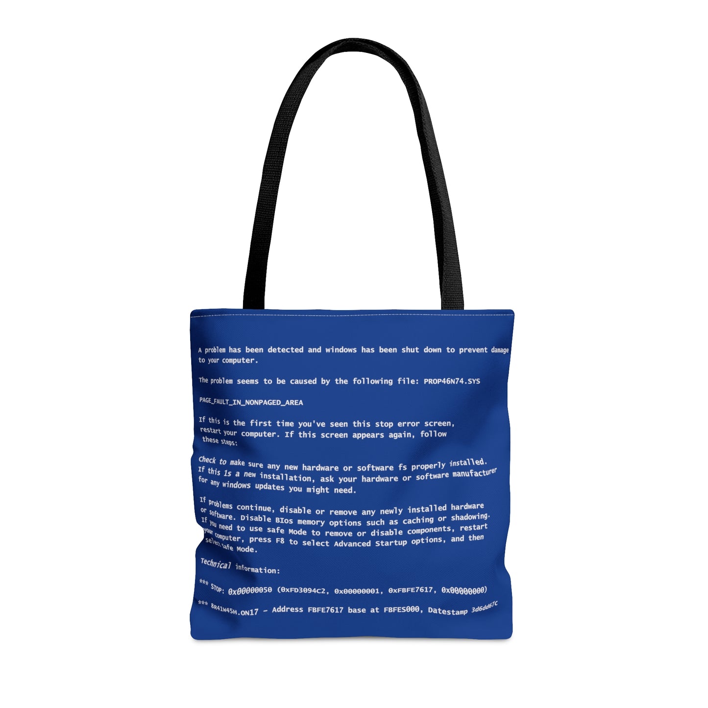 BSoD (Blue Screen of Death) Tote Bag