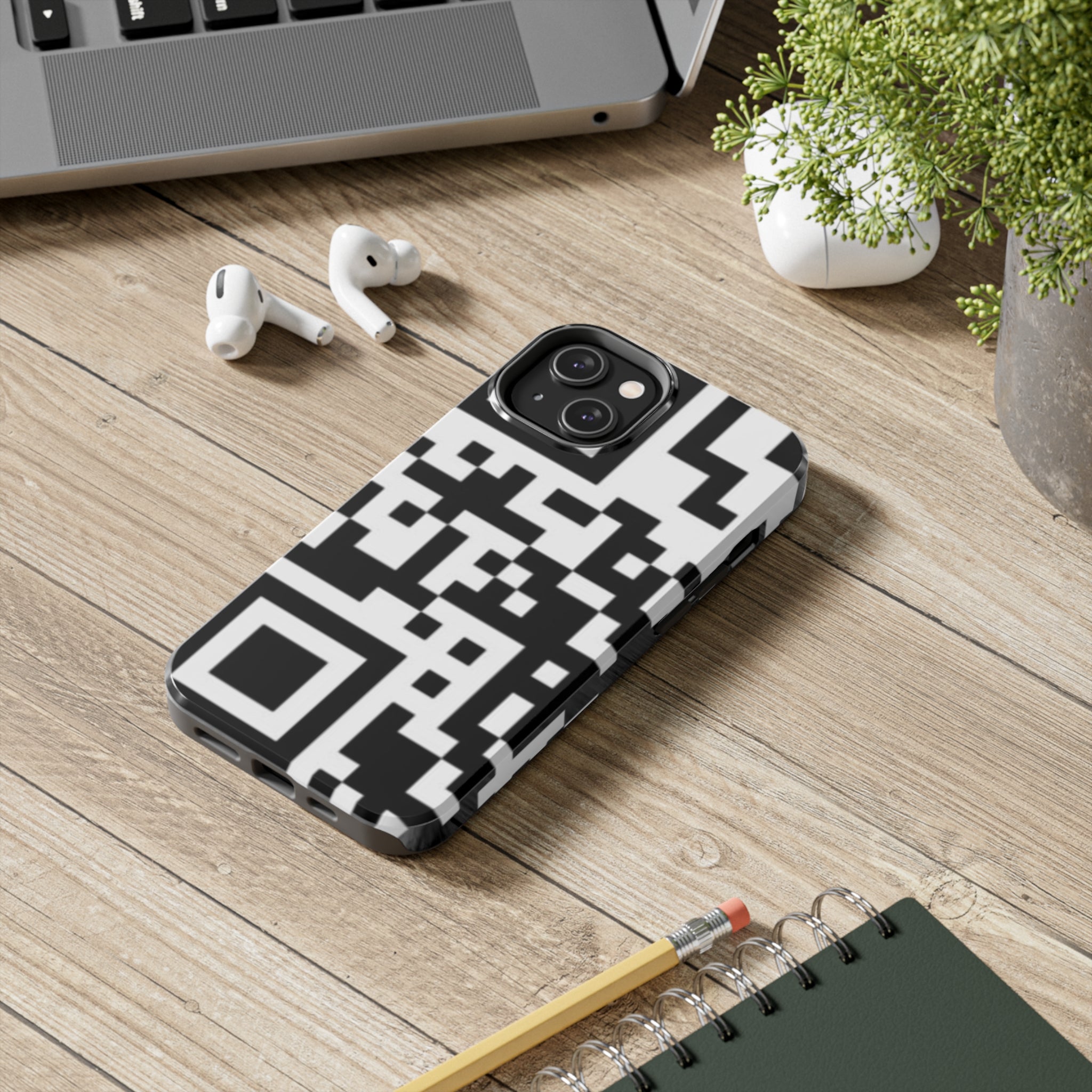 QR Print Tough Phone Case