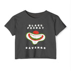 Black Friday (Coupon Clown Grin) Baby Tee Crop Top