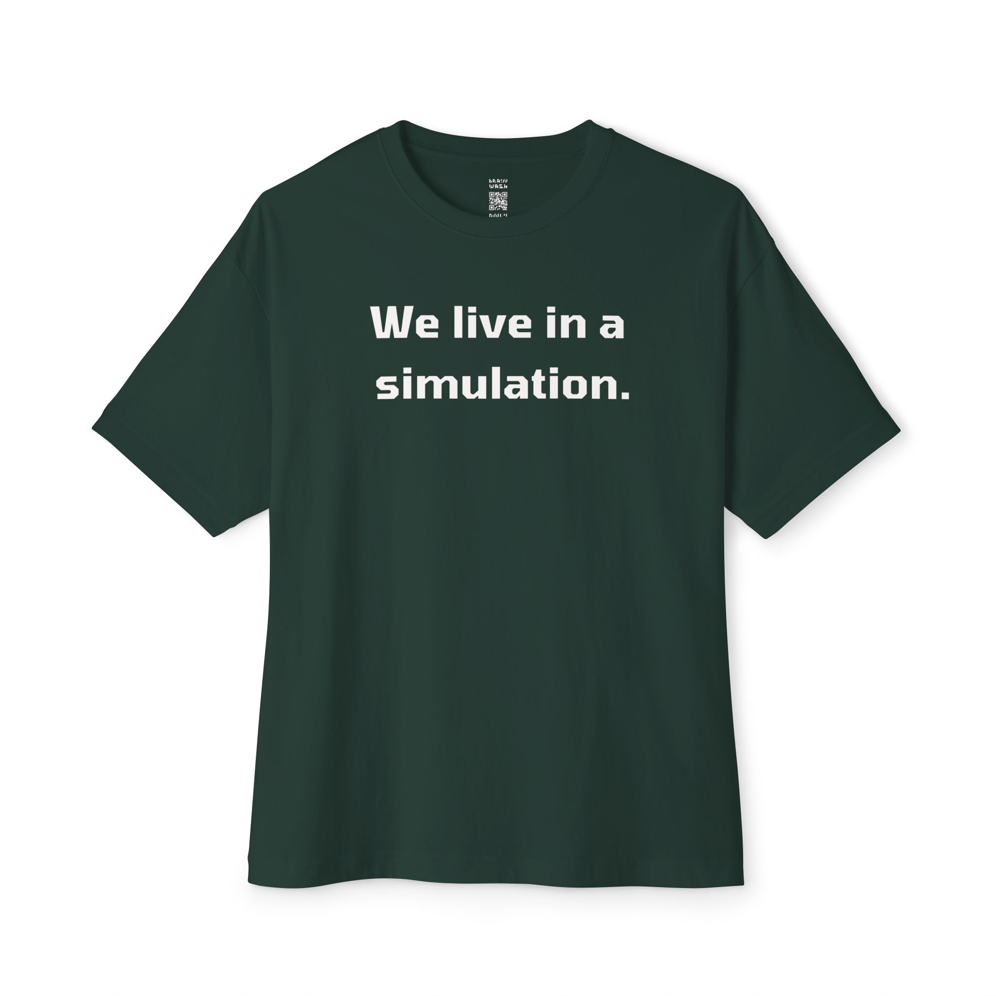 We Live In A Simulation Oversized Tee