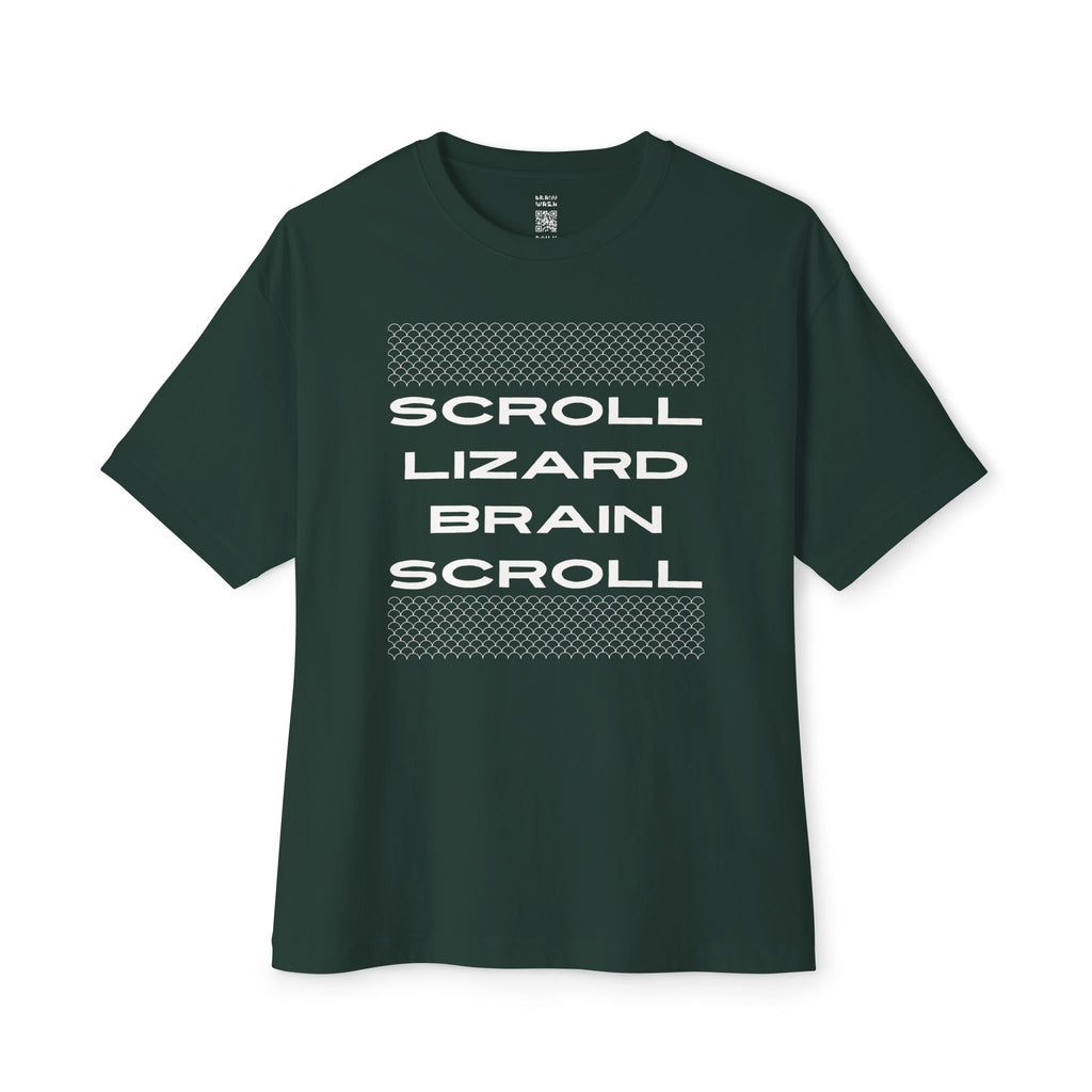 Scroll Lizard Brain Scroll Oversized Tee