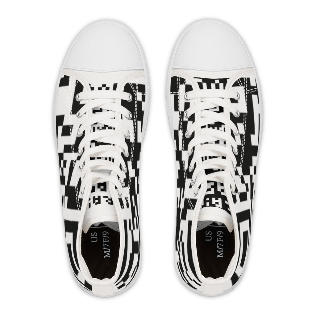 Women's QR Print High Top Sneakers