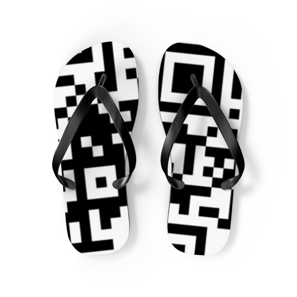 QR Print Flip Flops