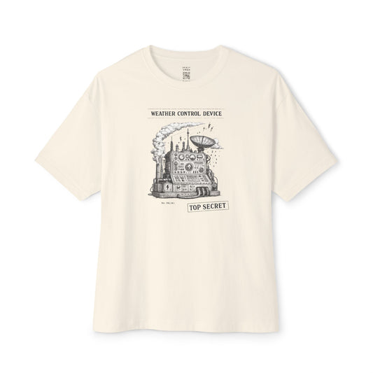 Top Secret Weather Control Device Oversized Tee