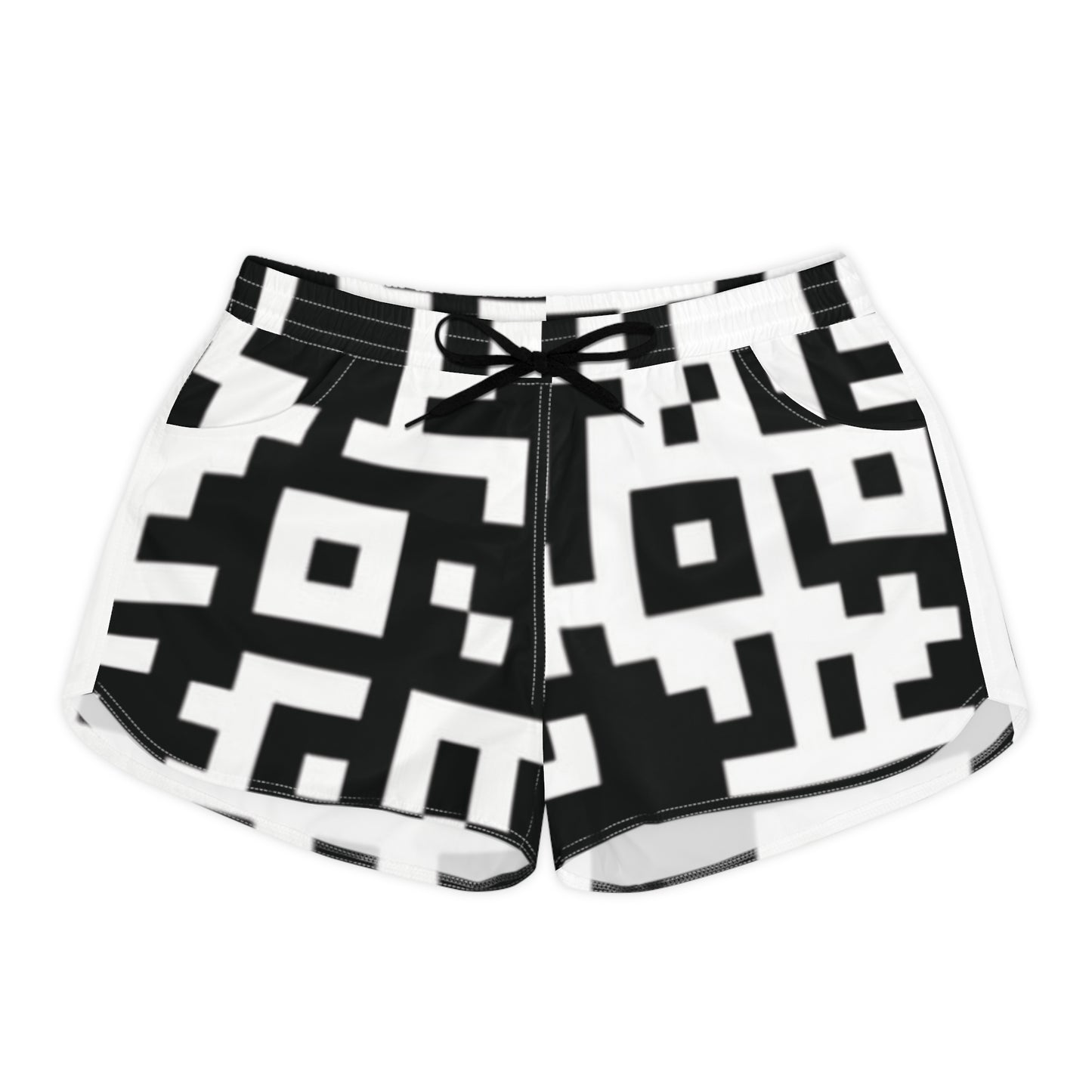 QR Print Casual Shorts for Women