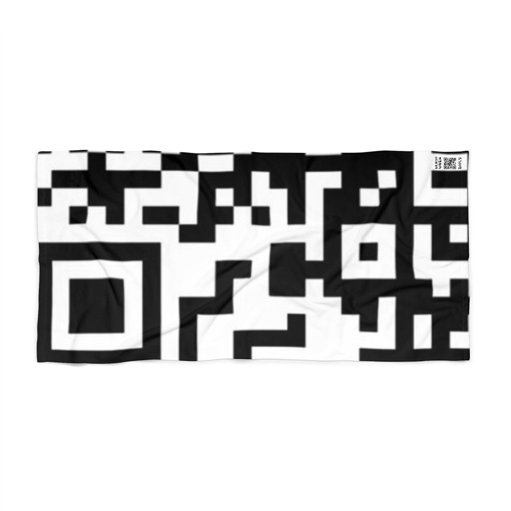 QR Print Beach Towel