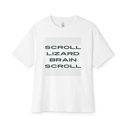 Scroll Lizard Brain Scroll Oversized Tee