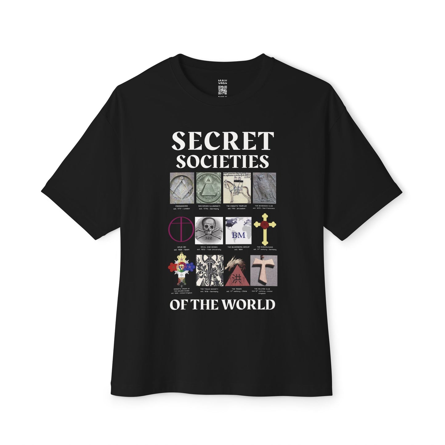 Secret Societies Of The World Oversized Tee