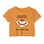 Black Friday (Coupon Clown Grin) Baby Tee Crop Top