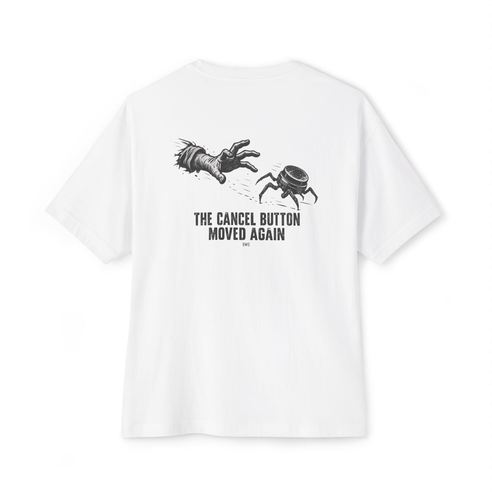 Cancel Button Moved Oversized Tee