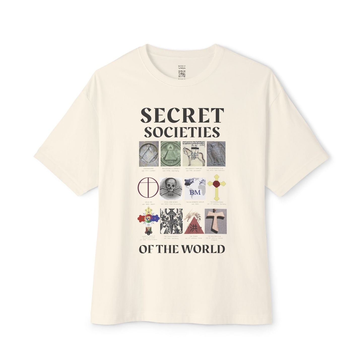 Secret Societies Of The World Oversized Tee