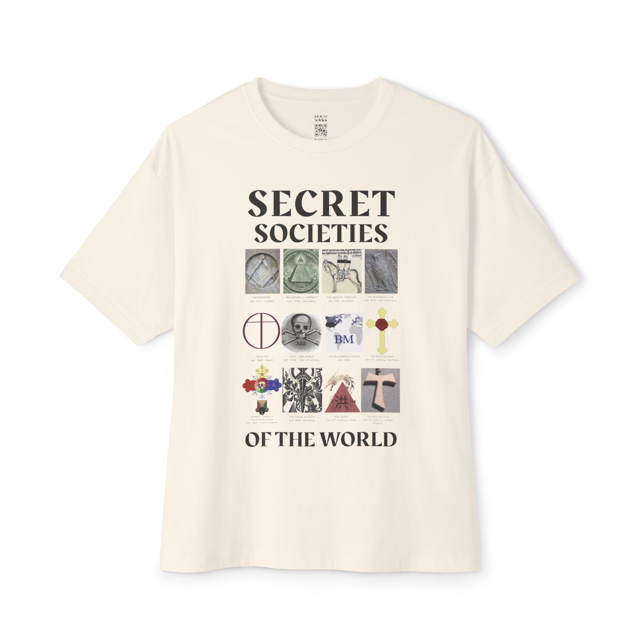 Secret Societies Of The World Oversized Tee