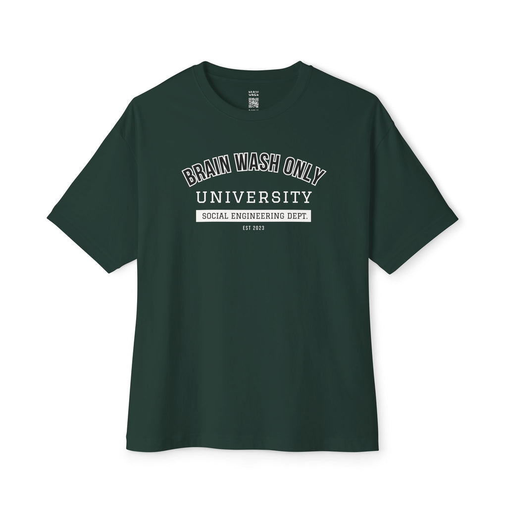 Brain Wash Only University Social Engineering Dept Oversized Tee