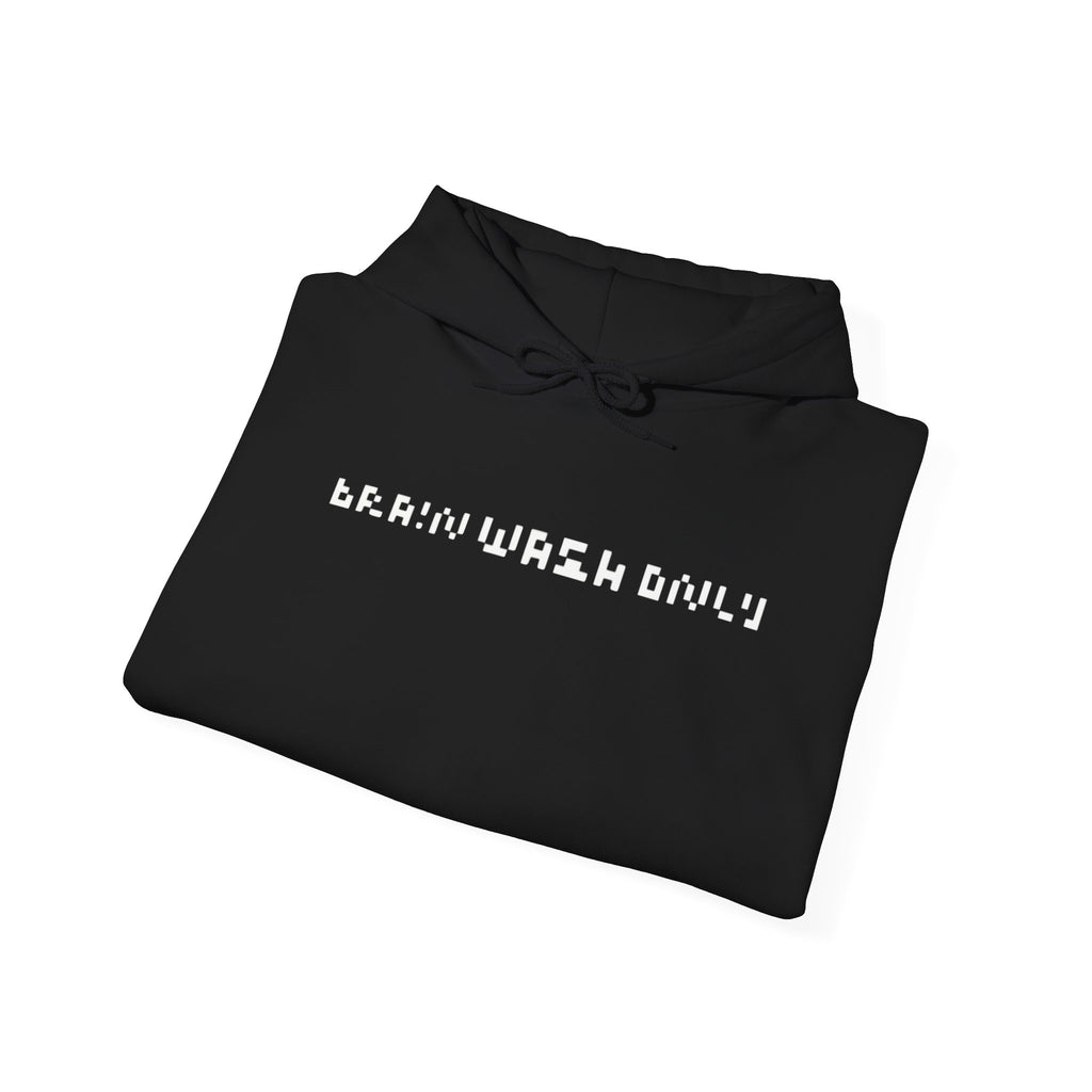 Brain Wash Only QR Sleeve Black Hoodie