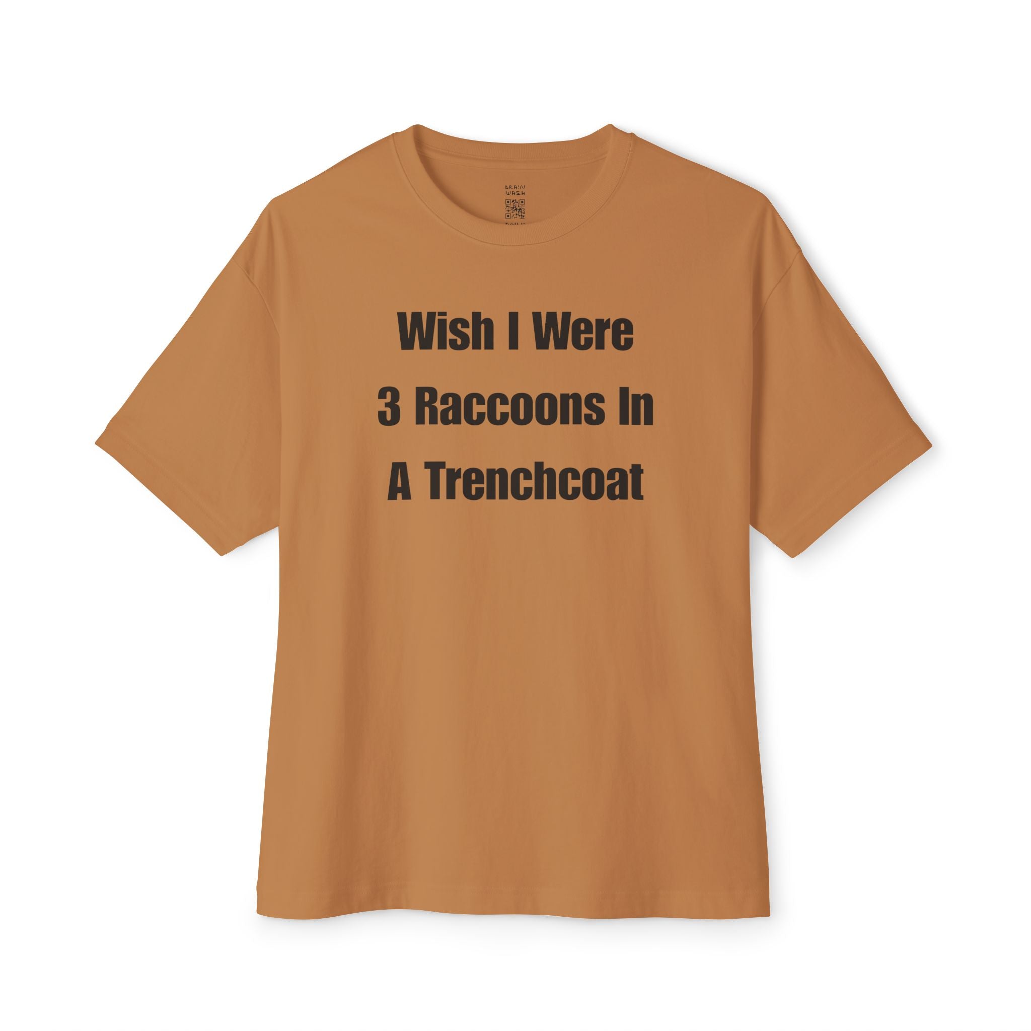 Wish I Were 3 Raccoons In A Trenchcoat Oversized Tee