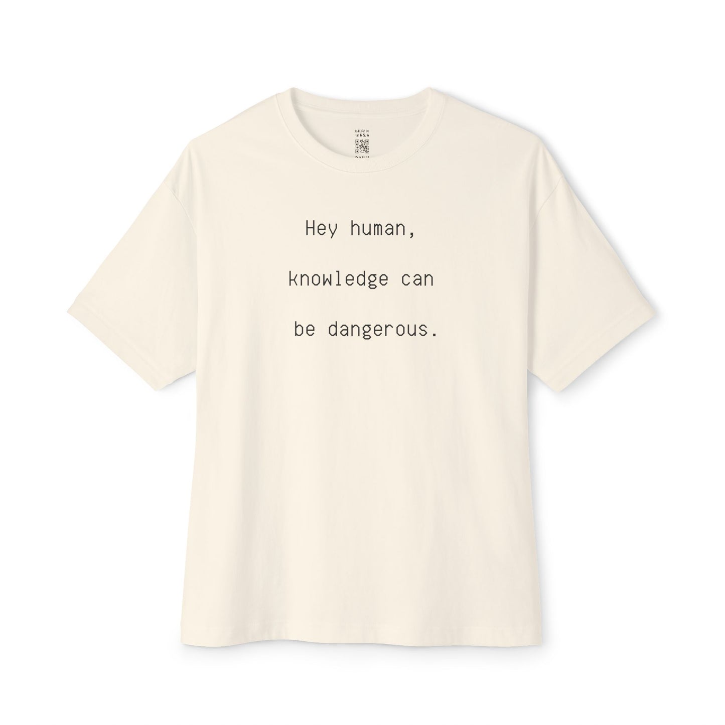 Hey Human, Knowledge Can Be Dangerous Oversized Tee