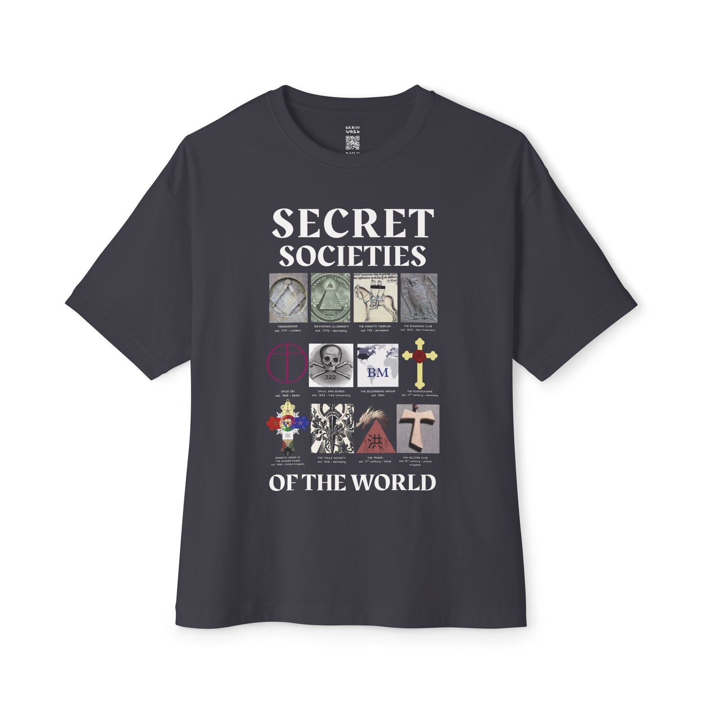Secret Societies Of The World Oversized Tee