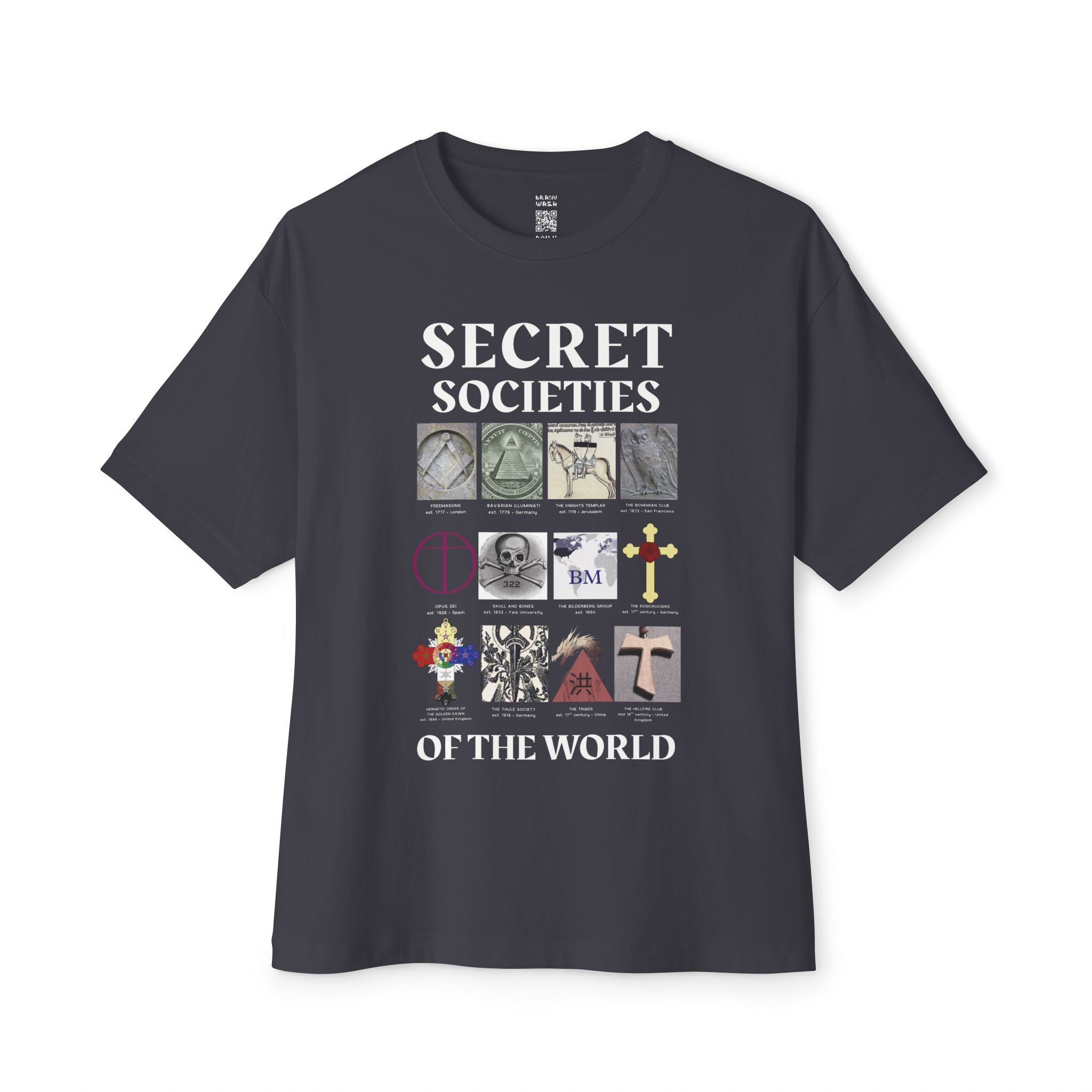 Secret Societies Of The World Oversized Tee