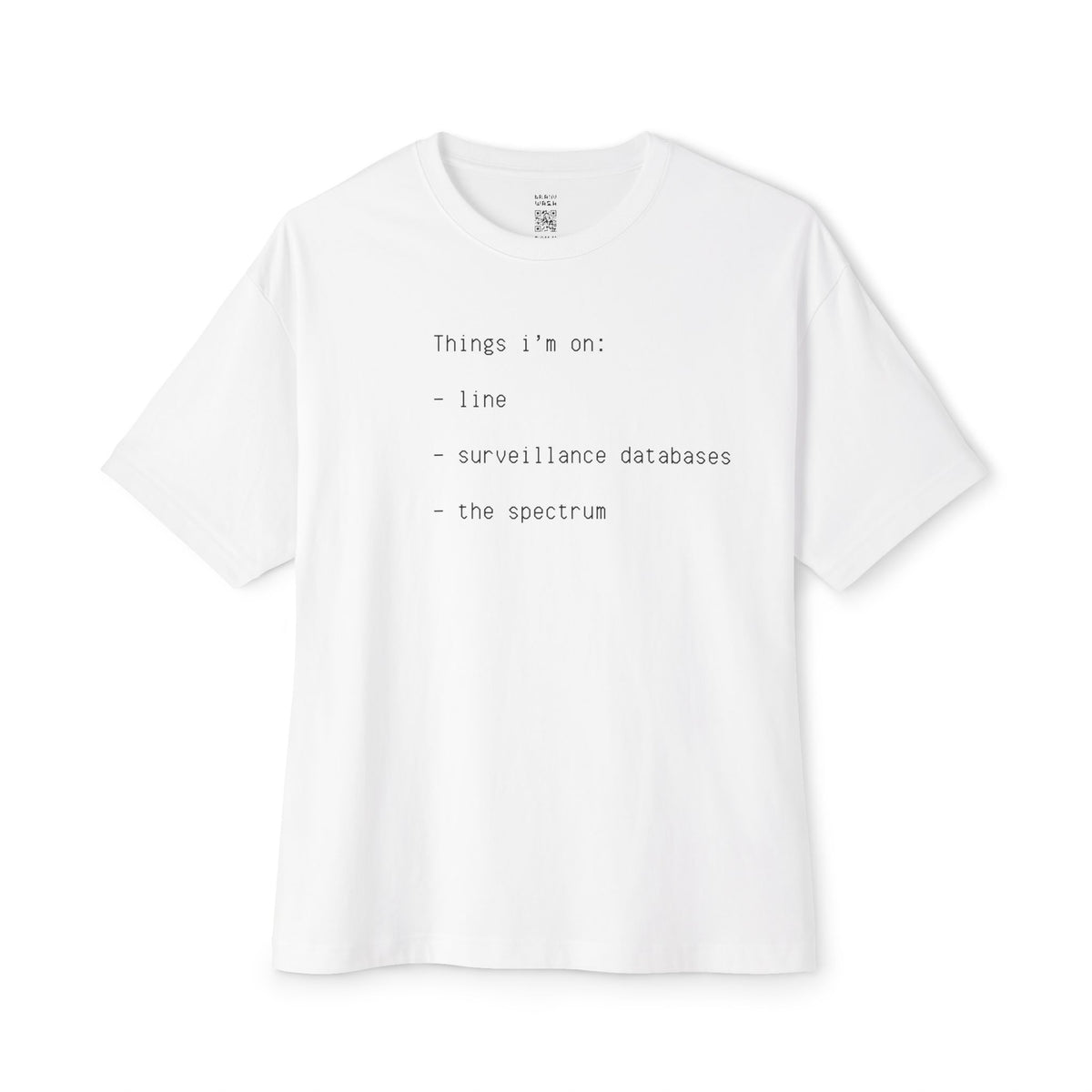 Things I’m On List Oversized Tee