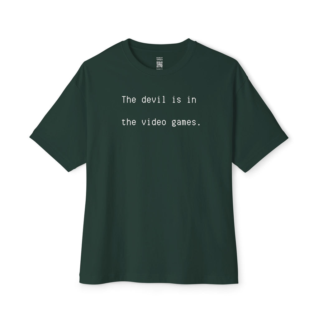 The Devil Is In The Video Games Oversized Tee