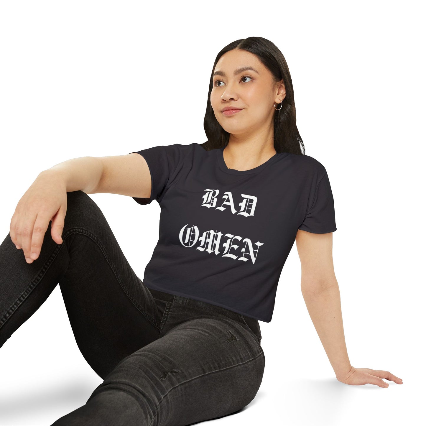 Bad Omen Crop Top Baby Tee