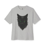 Matrix Eyed Black Cat Oversized Tee
