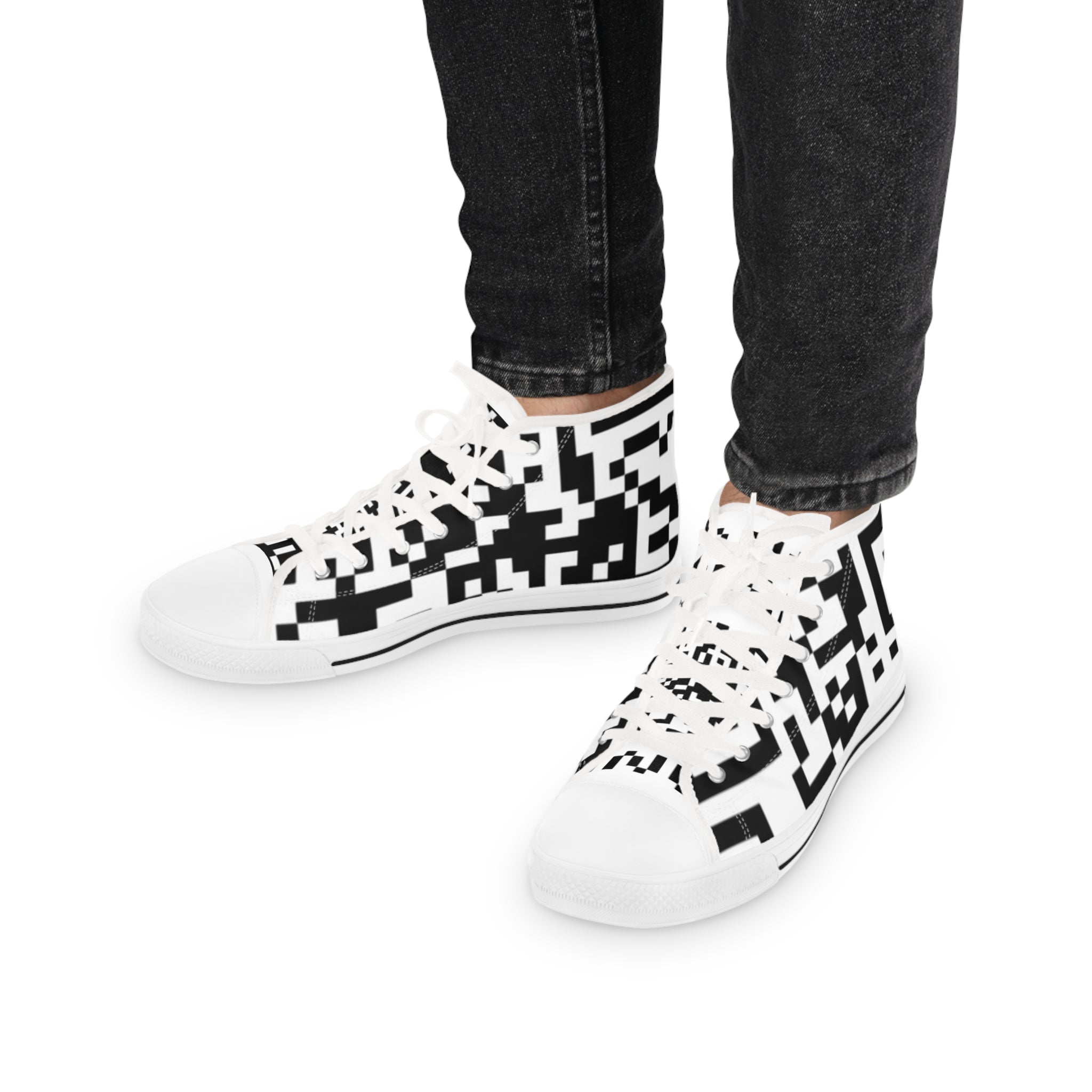 Men’s QR Print High Top Sneakers